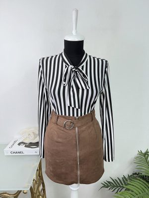 Fusta imitatie piele intoarsa Chicoree S