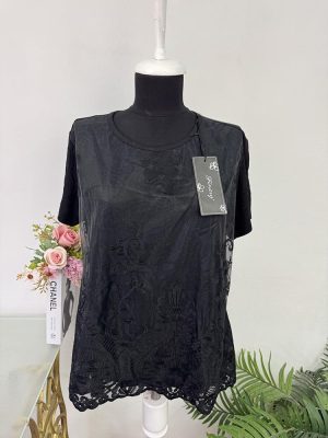 Tricou bumbac vascoza elastan  M-L