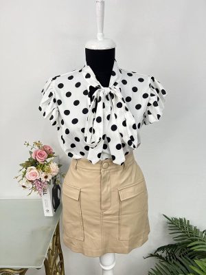 Fusta imitatie piele Zara XS