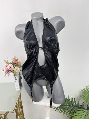 Lenjerie intima imitatie piele Exposed L-XL
