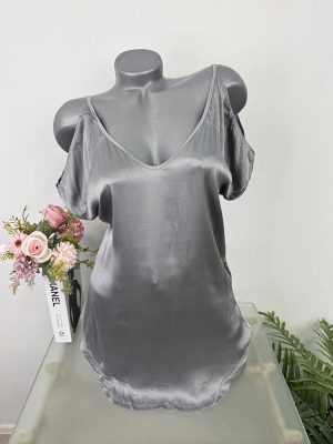 Tricou lung 94% matase naturala Cycle made in Italy M