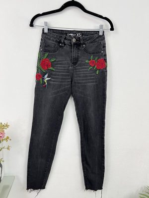 Blugi elastici skinny cu broderire FB Sister XS