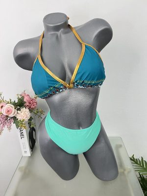 Costum de baie doua piese sutien cu burete  cam m-l
