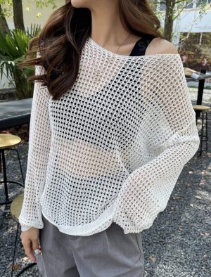 Bluza transparenta L