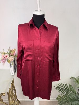 Camasa lunga tip rochie satinata Primark 34